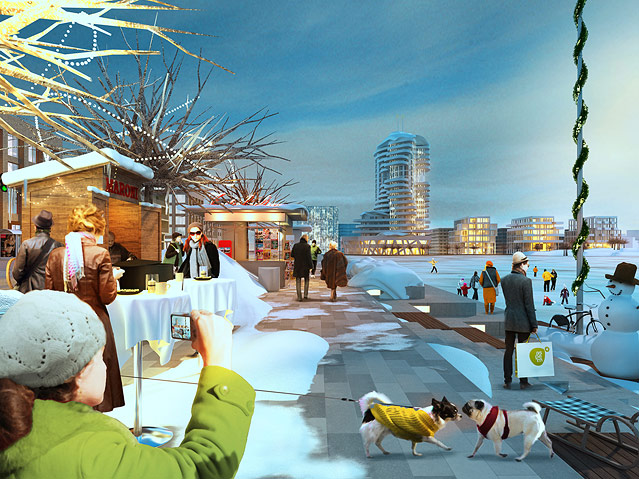 © schreinerkastler Rendering einer Wohnsiedlung