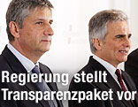 Bundeskanzler Faymann und Vizekanzler Spindelegger