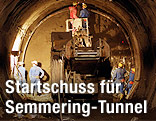 Arbeiten am Sondierstollen des Semmering-Basistunnels