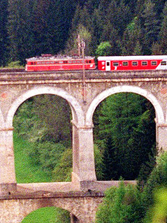 Teilstück der Ghega-Bahn-Strecke am Semmering