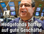 B&ouml;rsenmakler freut sich &uuml;ber ein gutes Gesch&auml;ft