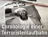 Foto von Osama bin Laden in einer Zeitung
