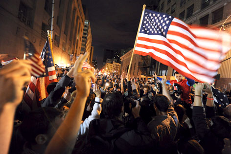 © APA/EPA/Justin Lane New Yorker feiern den Tod von Osama Bin Laden