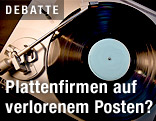 Schallplatte in einem Plattenspieler