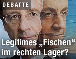 Wahlplakate von Sarkozy und Hollande