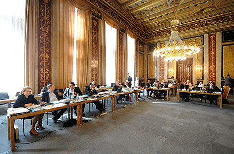 © APA/Helmut Fohringer Sitzungsraum des Korruptions-U-Ausschusses im Parlament