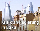 Flame Towers in Baku, Aserbaidschan