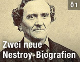 Bildnis Johann Nepomuk Nestroy im Alter von etwa 50 Jahren