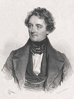 Zeichnung von Johann Nestroy