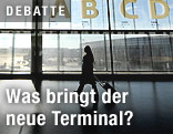 Gang am neuen Check-In-3-Terminal des Wiener Flughafens