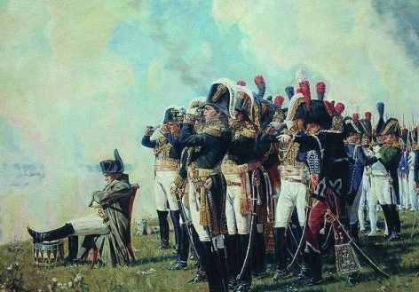 © Public Domain Napoleon bei Borodino, russisches Gemälde aus dem späten 19. Jahrhundert