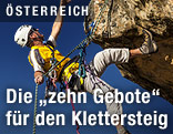 Kletternder Mann