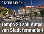 Auto auf der Stra&szlig;e in Leobersdorf