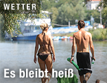 Menschen in Schwimmkleidung