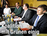 Werner Kogler, Diester Brosz, Josef Ostermayer sowie VP-Klubchef Karlheinz Kopf