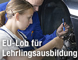 Lehrling mit einem Ausbildner