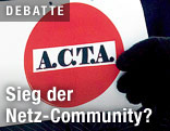 "ACTA"-Schriftzug
