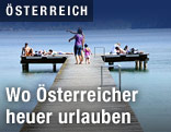 Badegäste am Seeufer