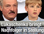 Der weißrussische Präsident Alexander Lukaschenko mit seinem Sohn