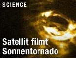 Satellitenaufnahme eines Sonnensturms
