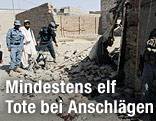 Zerstörte Mauer in Kandahar