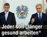 Bundeskanzler Werner Faymann und Vize-Kanzler Michael Spindelegger