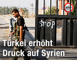 Soldaten vor der türkischen Grenze