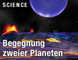 K&uuml;nstlerische Darstellung der beiden Planeten