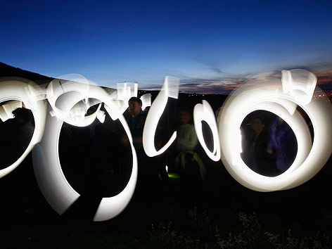 © Reuters/David Moir Lichtspiele beim Speed of Light Festival