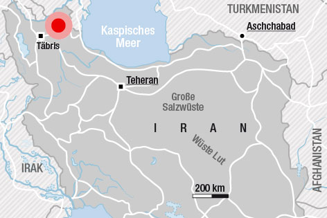 © APA/ORF.at Karte zum Iran