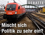 &Ouml;BB-Zug und Bahngleise