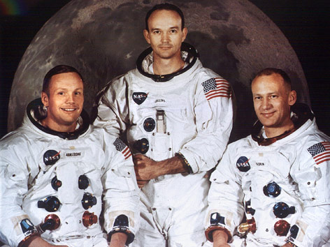 Die Astronauten Neil Armstrong, Michael Collins und Edwin Aldrin (Archivfoto vom Juli 1969)