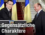 Rum&auml;niens Ministerpr&auml;sident Victor Ponta und Staatspr&auml;sident Traian Basescu