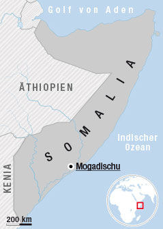 © APA/ORF.at Landkarte zeigt Somalia und seine Nachbarstaaten