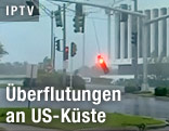 Kaputte Ampel im Hurrikan