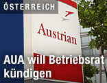 AUA-Logo vor AUA-Zentrale