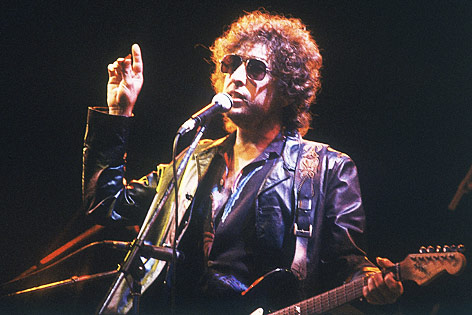 © AP Bob Dylan in einem Konzert im Jahr 1981