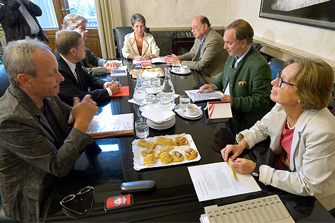 Besprechung der U-Ausschuss-Fraktionsführer mit der Nationalratspräsidentin Barbara Prammer (SPÖ)
