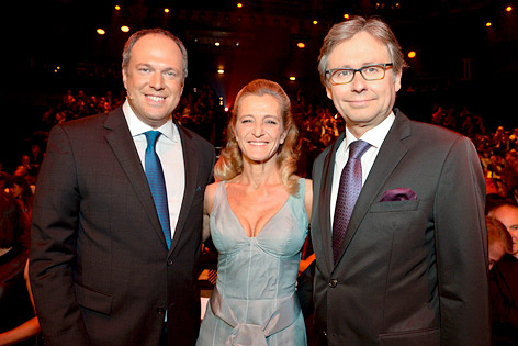 © ORF/Thomas Ramstorfer Richard Grasl (Kaufmännischer Direktor ORF), Kathrin Zechner (ORF-Fernsehdirektorin) und Alexander Wrabetz (ORF-Generaldirektor)