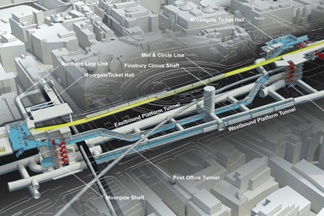 © Crossrail U-Bahnbaustelle in London