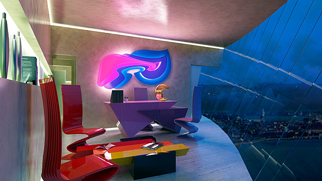 © Pierre Cardin Studio 3D-Innenansicht des Pierre Cardin Towers in Venedig