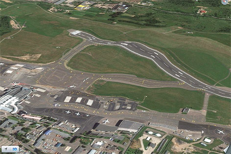 © ORF.at Der Flughafen Litauens liegt auf Hügeligem Terrain