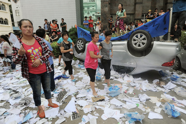 © AP Verwüsteter Straßenzug in Qidong