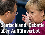 Bundeskanzlerin Angela Merkel (CDU) und Bundesinnenminister Hans-Peter Friedrich (CSU)