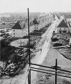 © WAG-Archiv Blick vom Werkshotel Spallerhof in die Glimpfingerstraße, 1938/39