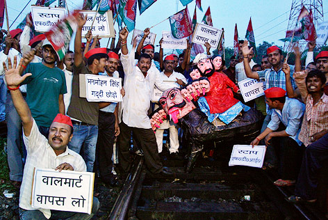 © Reuters/Jitendra Prakash Demonstranten in Indien