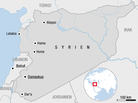 © APA/ORF.at Karte von Syrien