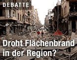 Zerstörte Häuser in Syrien