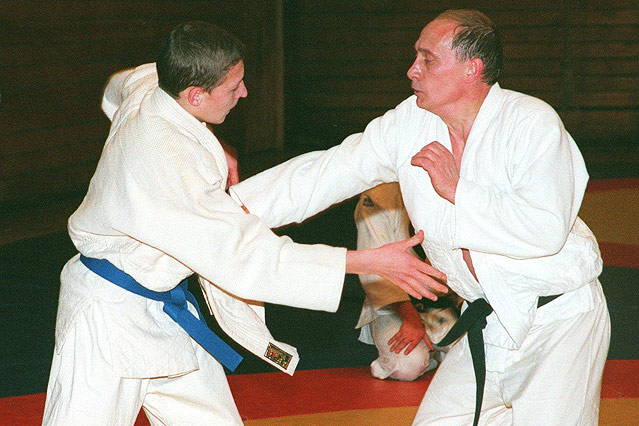 © AP Russlands Präsident Putin beim Judo-Training