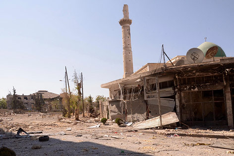 © Reuters/George Ourfalian Zerstörte Moschee in Aleppo